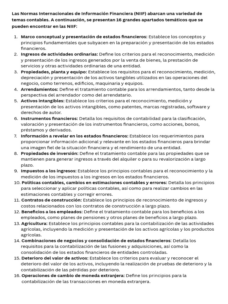 Conceptos Niif, Bases y Normas | PDF | normas internacionales de ...