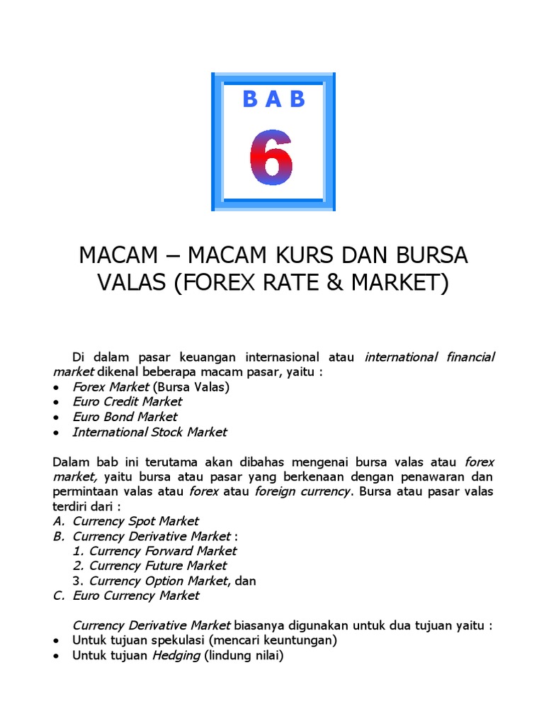 Macam-Macam Kurs dan Bursa Valas | PDF