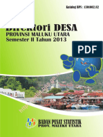 Direktori Desa Provinsi Maluku Utara Semester II 2013