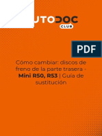 Cómo Cambiar - Discos de Freno de La Parte Trasera - Mini R50, R53 - Guía de Sustitución