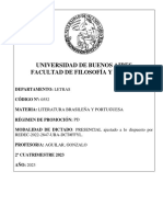 PROGRAMAS MATERIAS Literatura Brasileña y Portuguesa Aguilar 2023