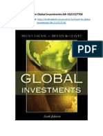 Test Bank For Global Investments 6th 0321527704