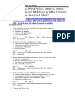 Test Bank For World Politics Interests Interactions Institutions 4th Edition by Jeffry A Frieden David A Lake Kenneth A Schultz