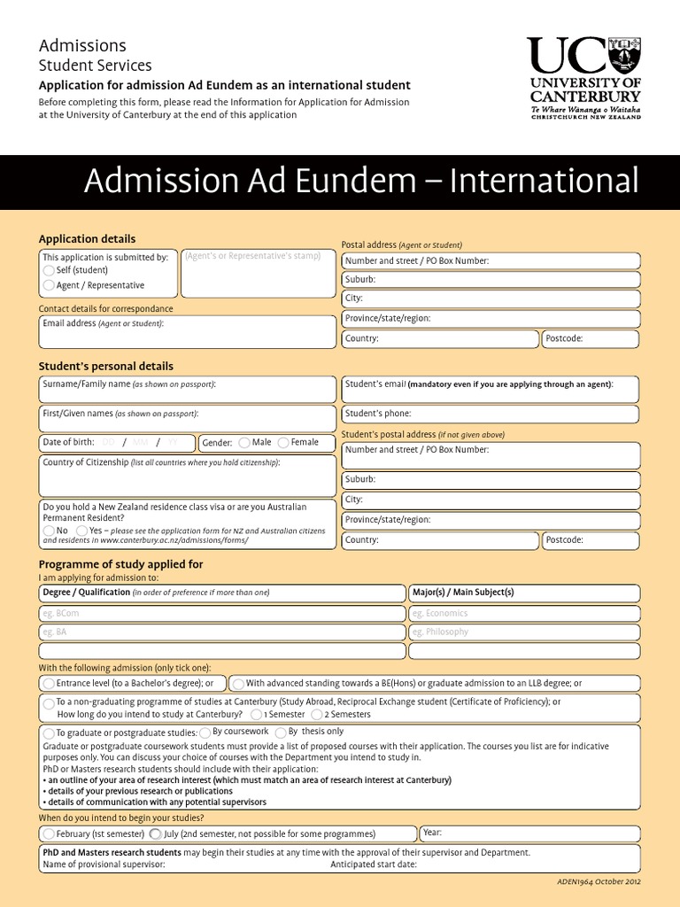Ad_Eundem_INT_fillable_reader compatible PDF Postgraduate Education