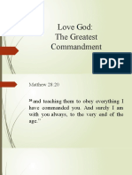 Love God - The Greatest Commandment