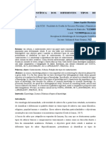 Relação Científica Dos Diferentes Tipos de Conhecimento