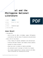 Jose Rizal and The Philippine National Literature