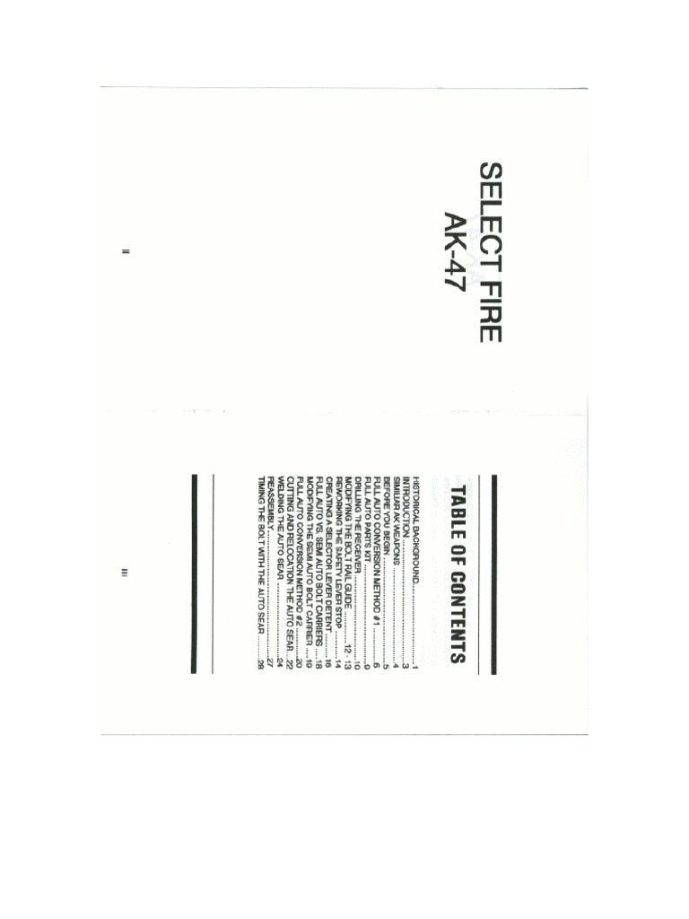 Ak 47 select fire full auto conversion pdf