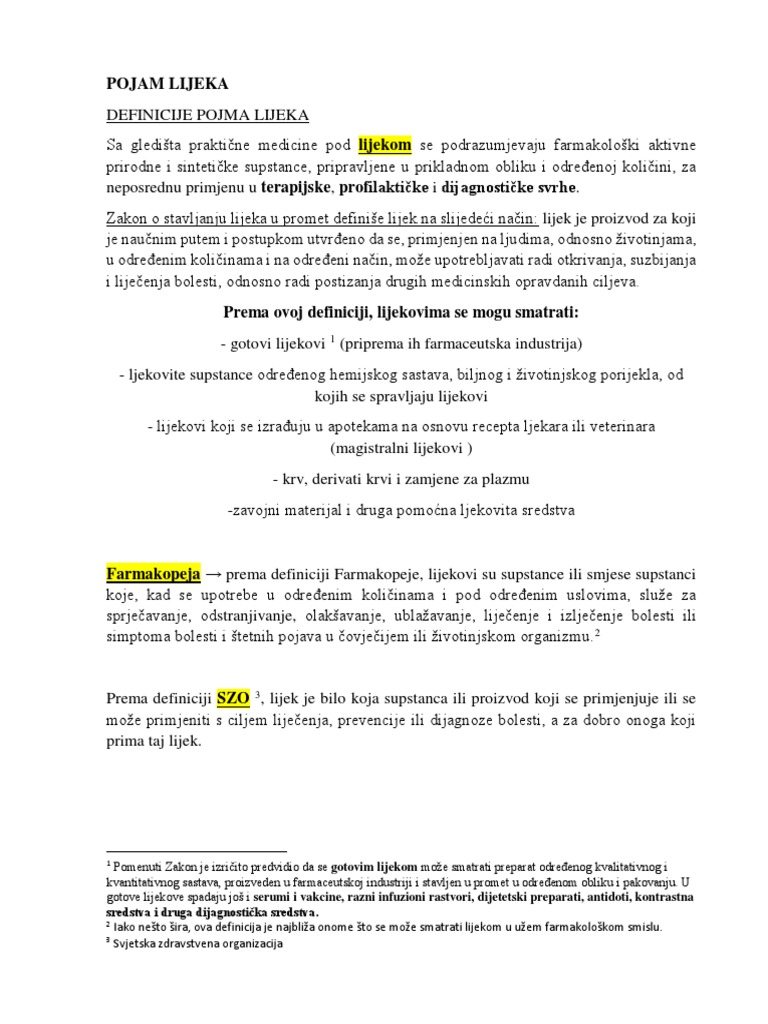 Pojam lijeka pdf