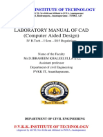 Laboratory Manual of CAD