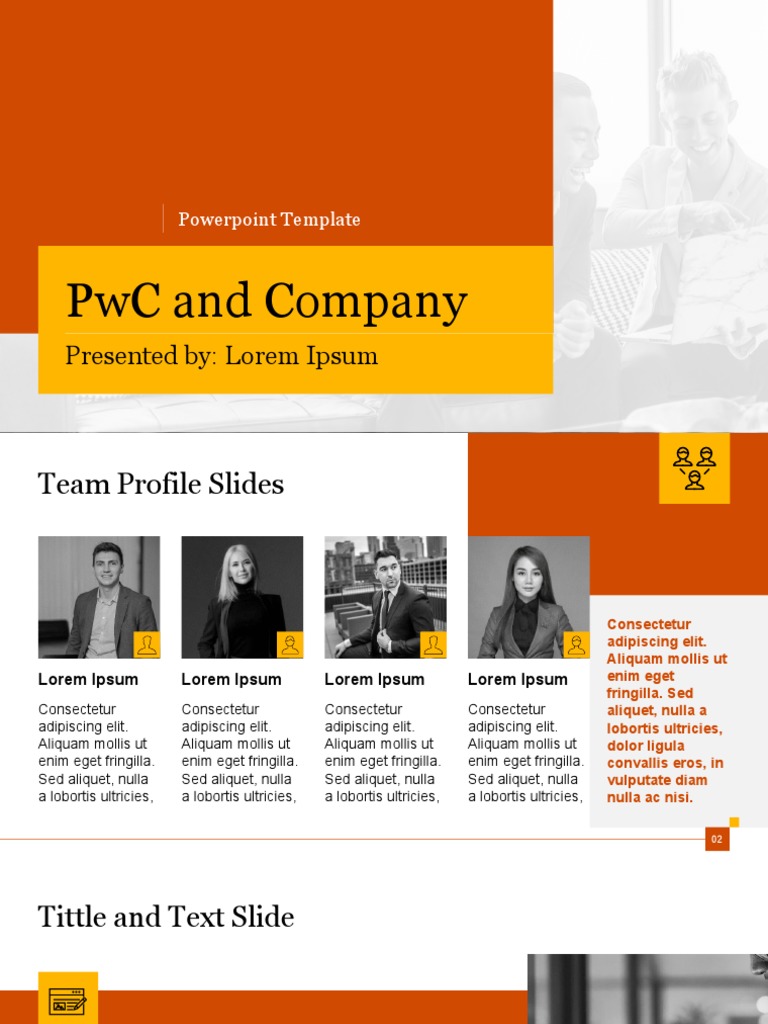 PwC PowerPoint Presentation Template | PDF | Tullii