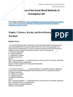 Test Bank For Making Sense of The Social World Methods of Investigation 6th Edition by Daniel F Chambliss Russell K Schutt