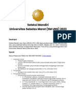 Ujian Mandiri Universitas Sebelas Maret (SM UNS) 2023