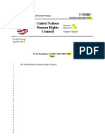 Draft Resolution Format UNHRC