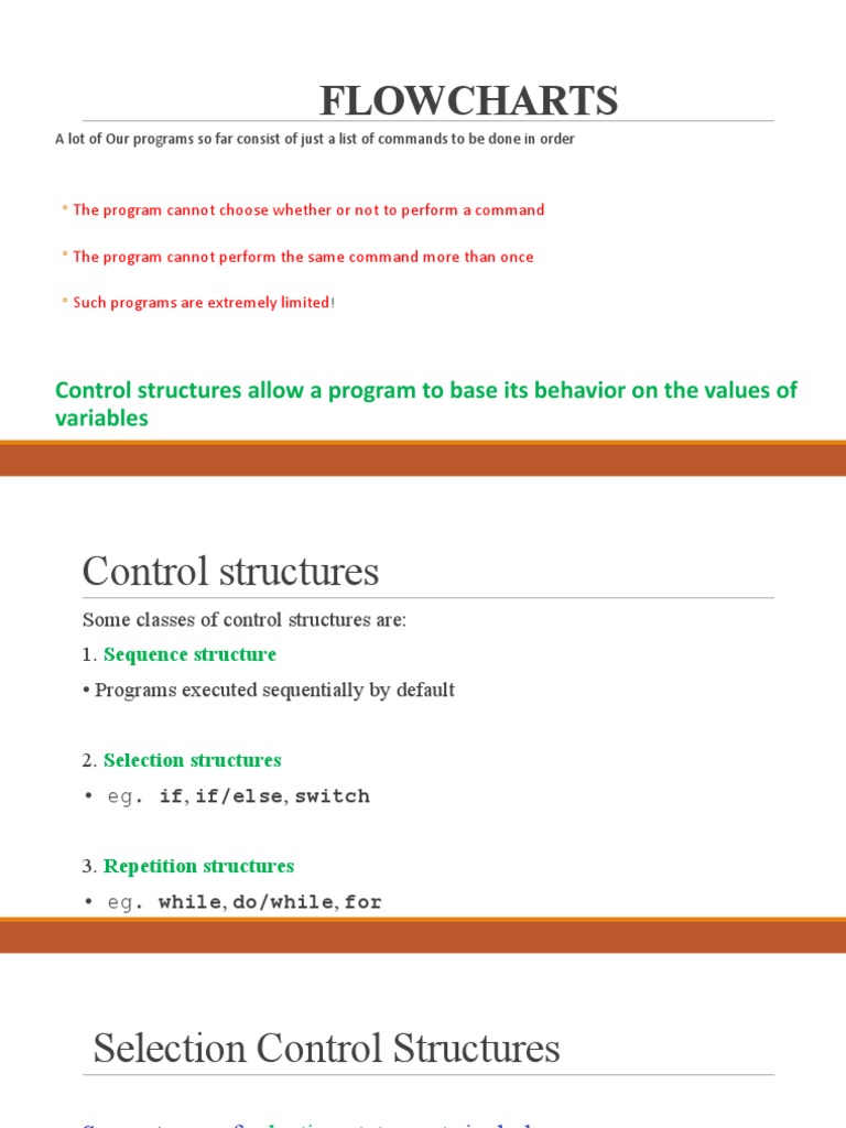 Lecture 8 Control Structures, Pseudocode and Flowcharts - 1 | PDF ...
