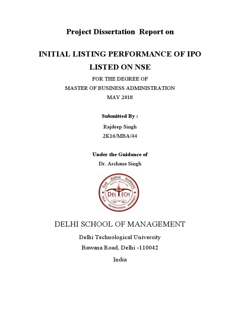 IPO Initial Listing Performance Analysis | PDF | Initial Public ...