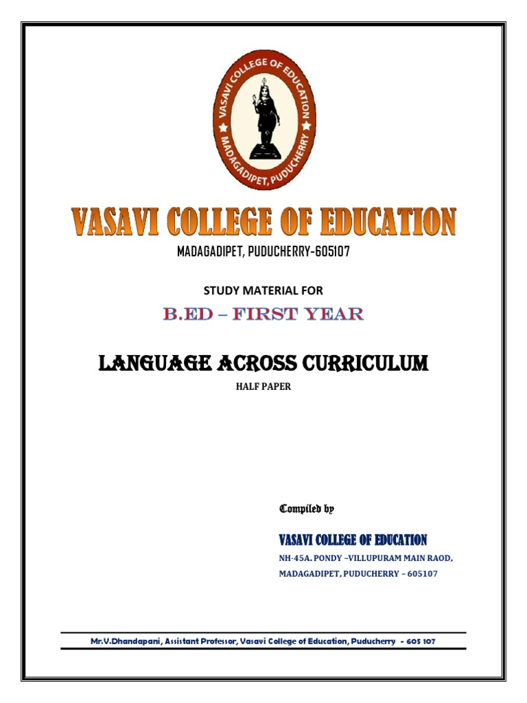Language Across Curriculum Full Material | Download Free PDF | Thought ...