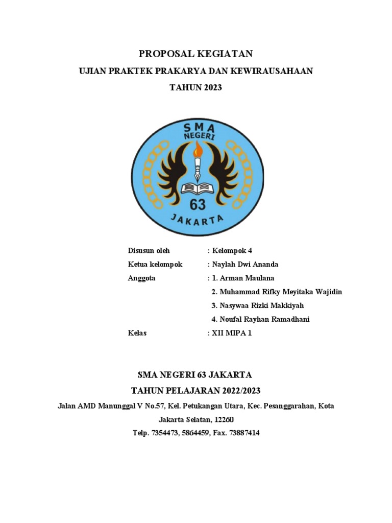 Proposal Kegiatan Uprak Pkwu Kel 4 Xii Mipa 1 | PDF