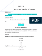 Energy Sources and Transfer of Energy