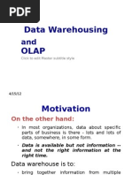 Data Warehousing Olap: Click To Edit Master Subtitle Style