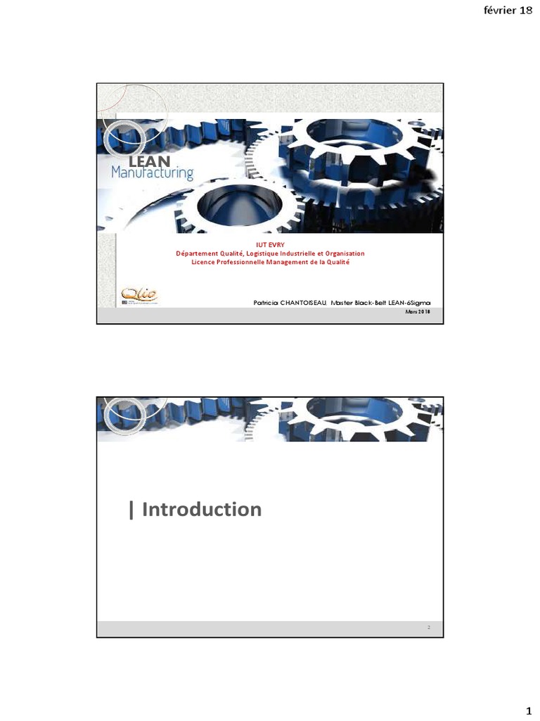 2018 - Lean Manufacturing - QLIO | PDF | Six Sigma | Lean (production)