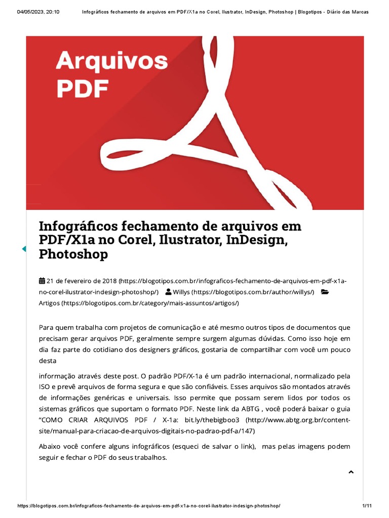 Fechamento de Arquivos em PDF X1a No Corel, Ilustrator, InDesign
