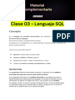 Clase 03 - El Lenguaje SQL