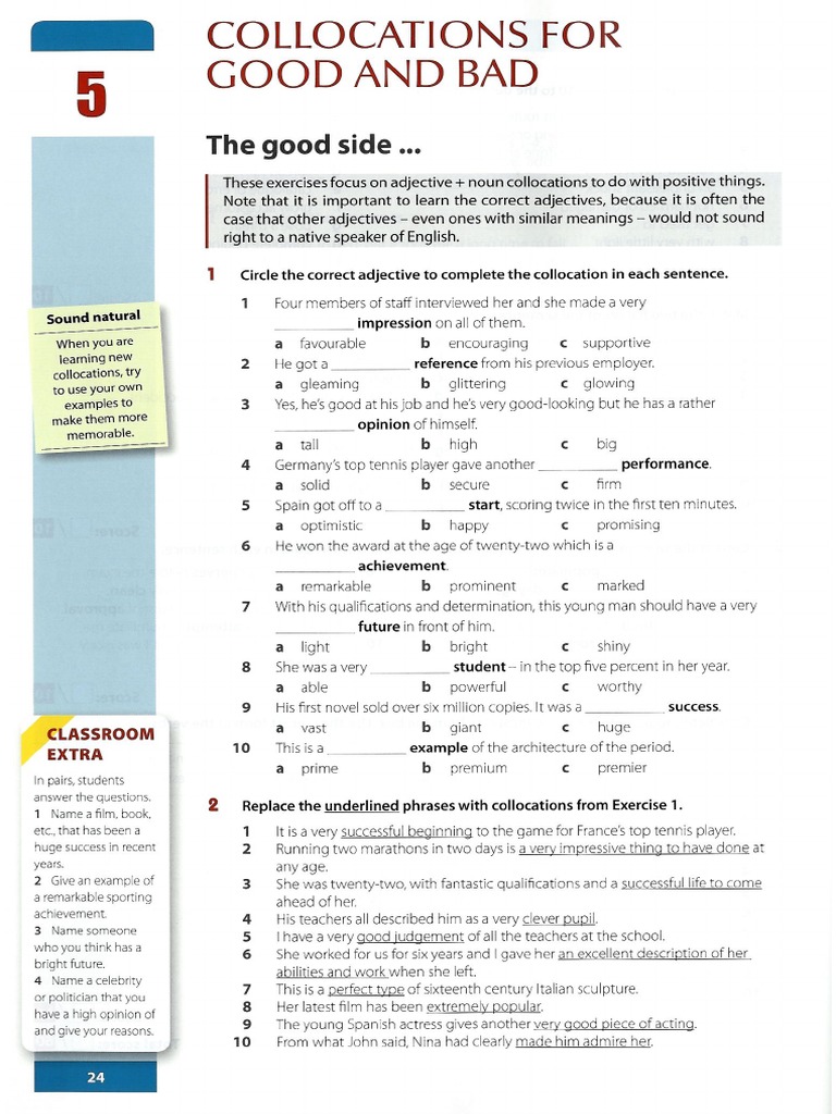 Collocations - For - Natural - English - Good and Bad | PDF