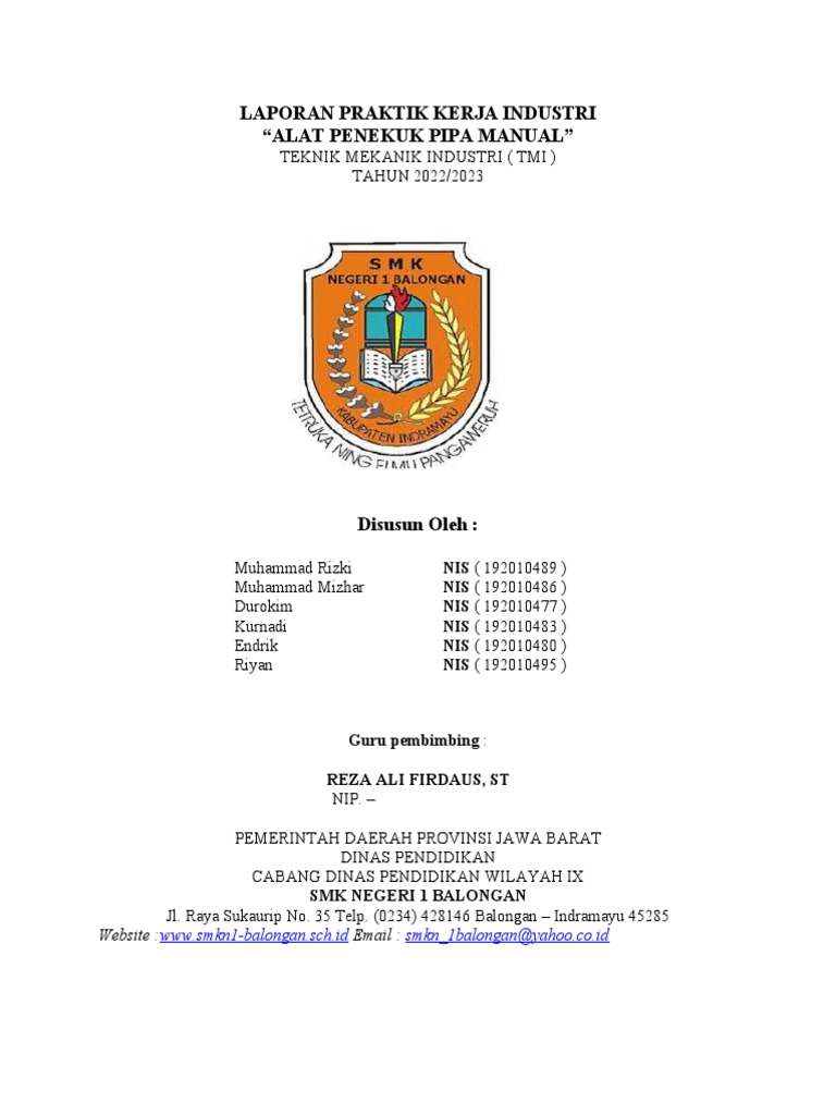 Contoh Laporan PKL | PDF