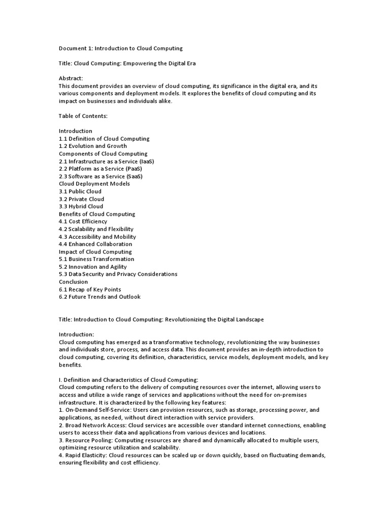 Class notes introduction to cloud computing pdf cloud computing