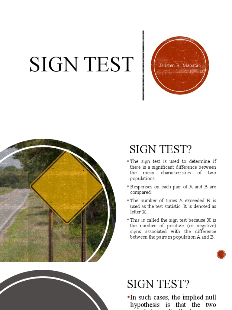 Sign Test and Wilcoxon PDF Statistical Hypothesis Testing Null Hypothesis