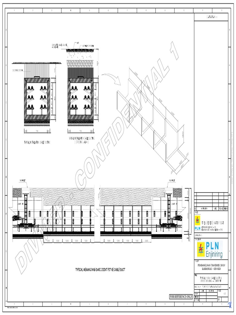 Drawing Typical 150kV Cable Duct&Cross BondingJoint Pit (2) PDF