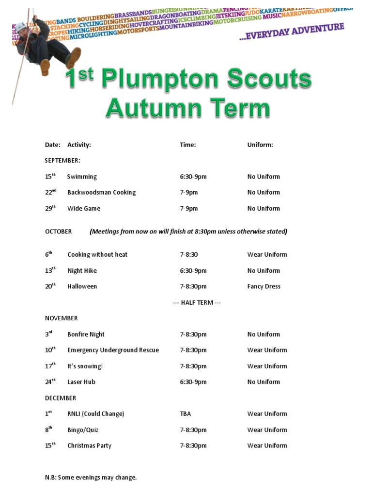Programme Autumn Term | PDF