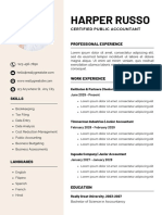 Neutral Minimalist Modern Professional Accountant Resume