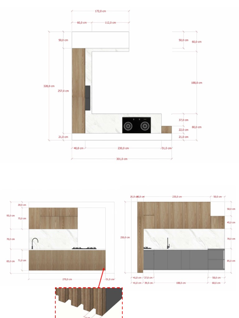 RF_Detail Dimensi_Area Dapur | PDF