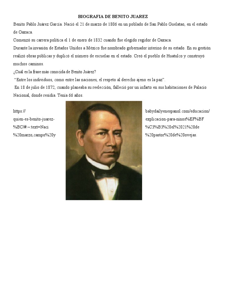 Biografia de Benito Juarez PDF - 1704085853