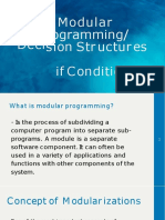 Modular Programming Decision Structure If Condition