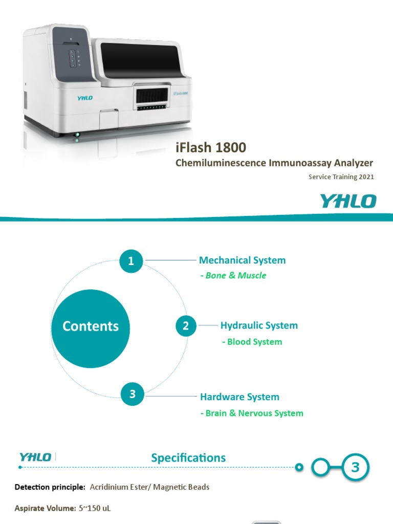 iFlash 1800 Immunoassay Analyzer Overview | PDF | Pump | Sodium Hydroxide