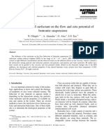 The Effect of SDS Surfactant On The Flow and Zeta Potential of Bentonite Suspensions - Gungor N., 2001