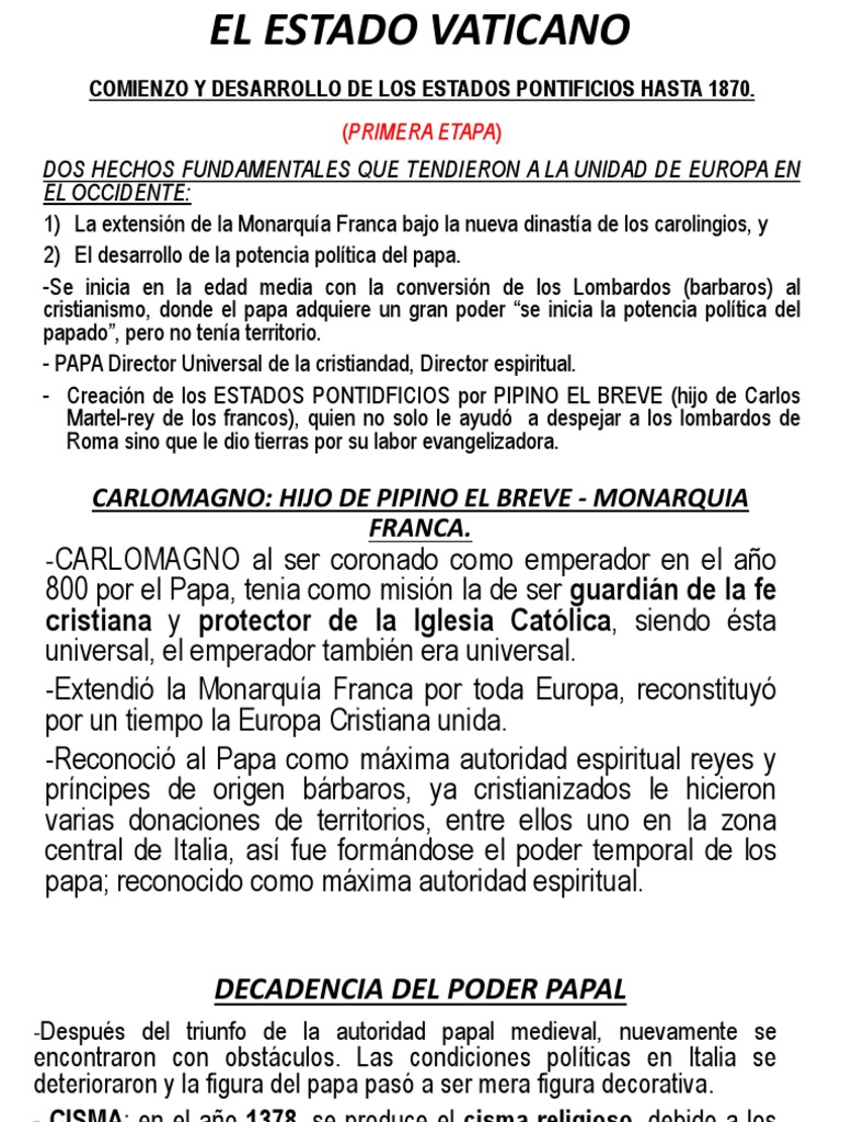 Lección El Estado Vaticano PDF Iglesia Católica Libertad de religión