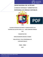 Universidad Nacional Del Altiplano: Facultad de Ciencias Contables Y Administrativas