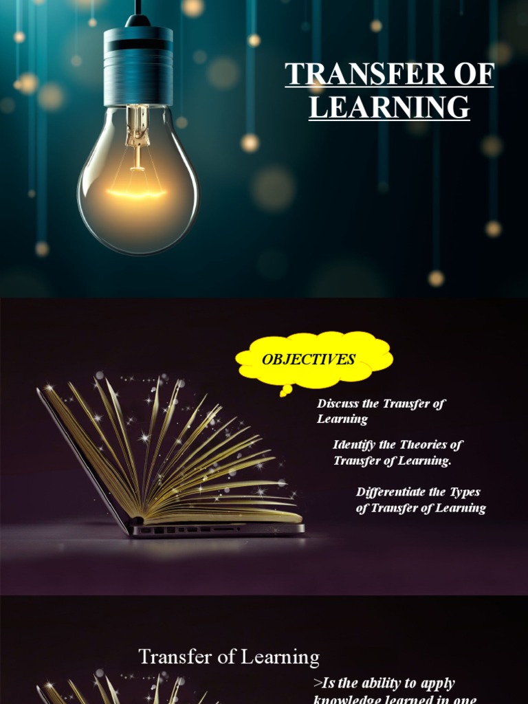 Topic 15 Transfer Of Learning Pdf Learning Theory
