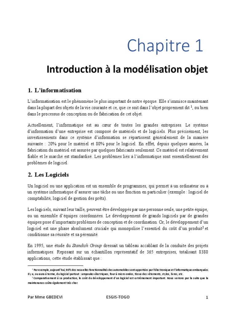 Introduction à la modélisation informatique | PDF | Langage de ...