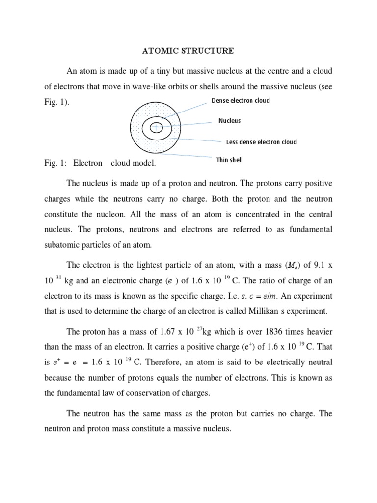 Atomic Structure Basics | PDF | Emission Spectrum | Atomic Nucleus