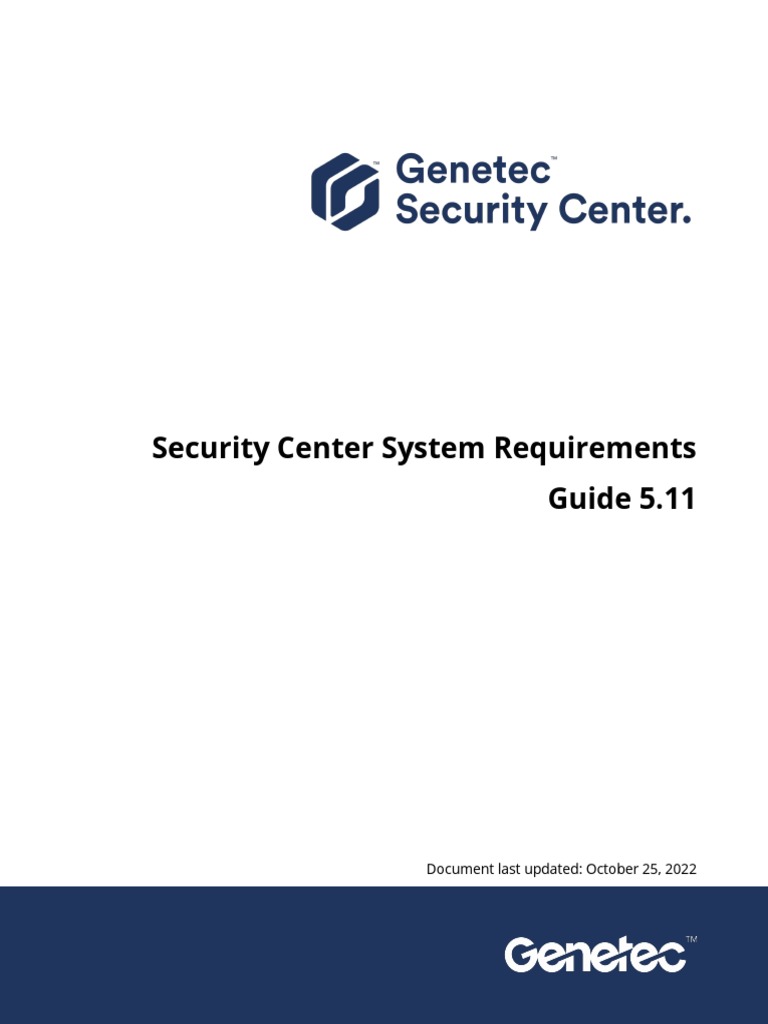 EN Security Center System Requirements 5.11 PDF Graphics Processing Unit Streaming Media