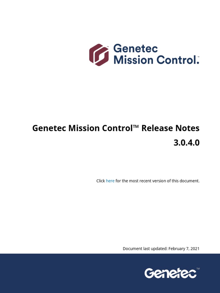 EN - Mission Control Release Notes 3.0.4.0 | Download Free PDF | World ...