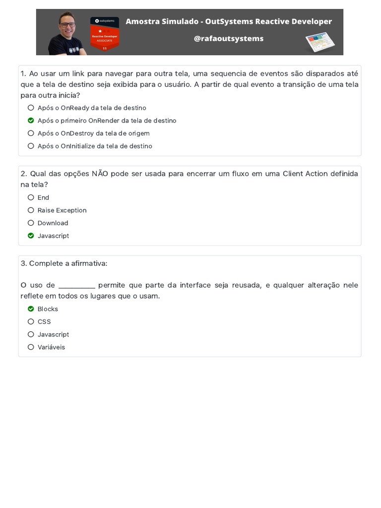 Outsystems reactive certification amostra simulado rafaoutsystems