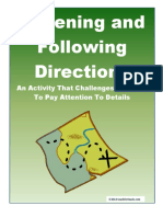 Listening and Following Directions: An Activity That Challenges Students To Pay Attention To Details