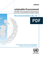 Sustainable Procurement: Recommendation No. 43