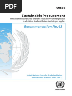 Sustainable Procurement: Recommendation No. 43